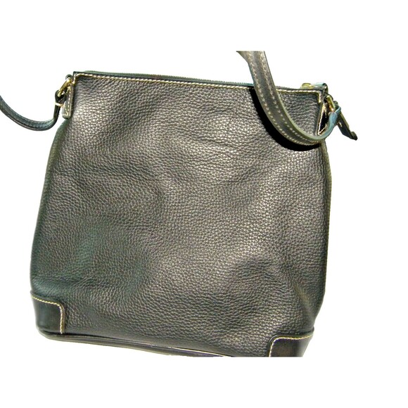 Dooney & Bourke Black Pebble Grain Leather Large Crossbody Shoulder Bag Purse - Picture 3 of 11
